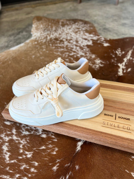 Sawyer Mod Sneakers- Cream & Cognac